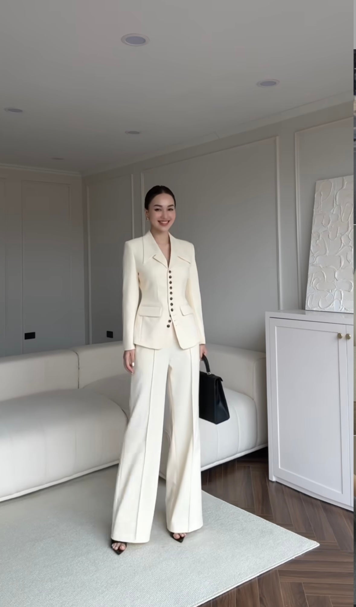 Burgundy pantsuit