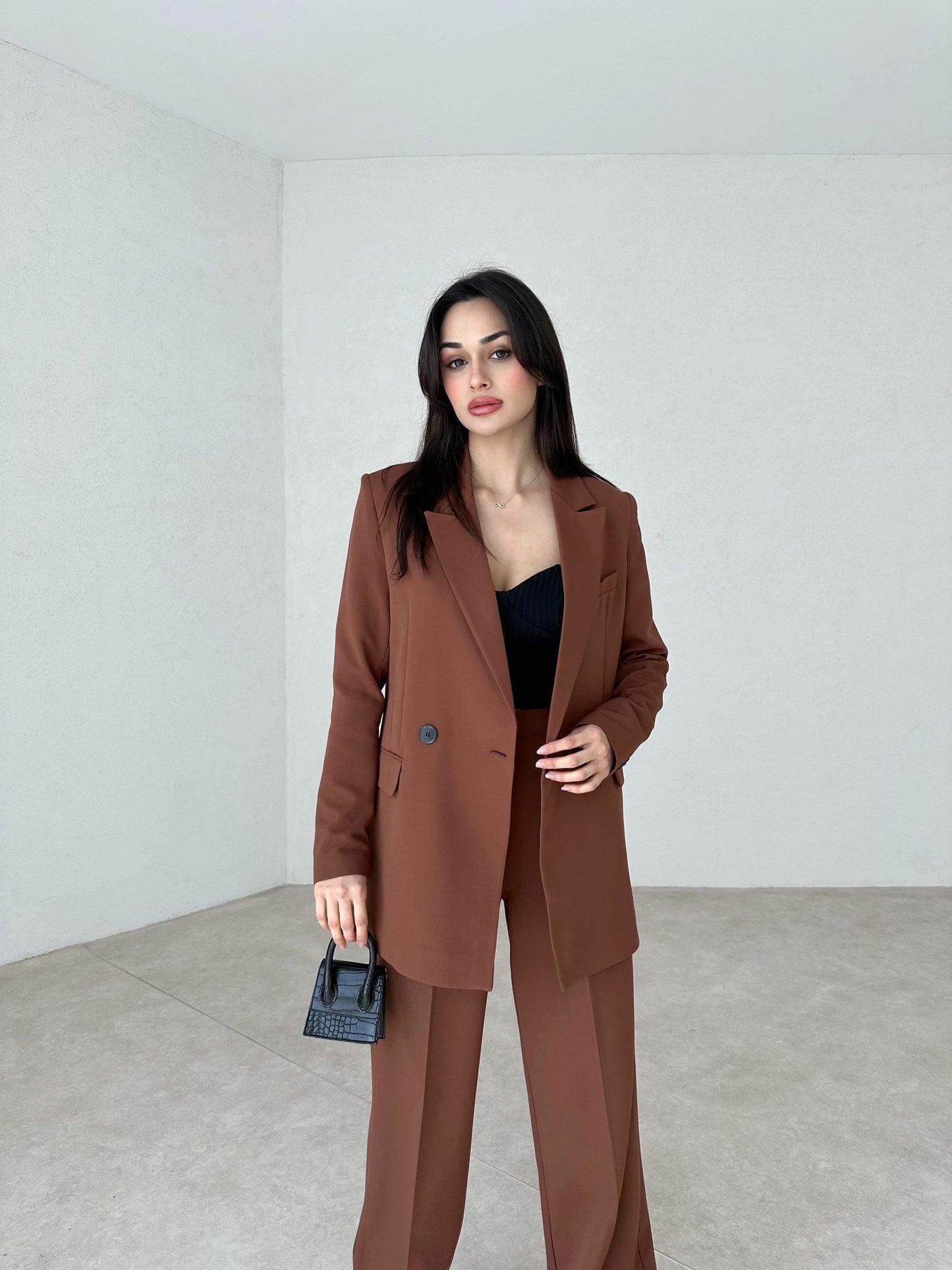 double-breasted pantsuit