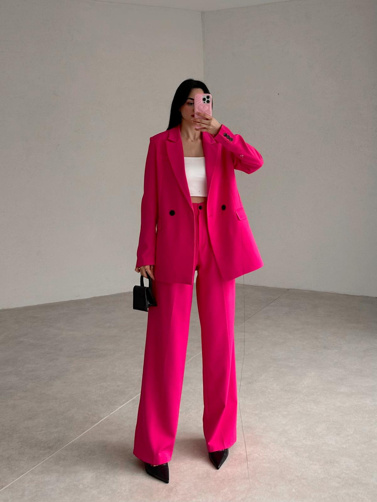 double-breasted pantsuit