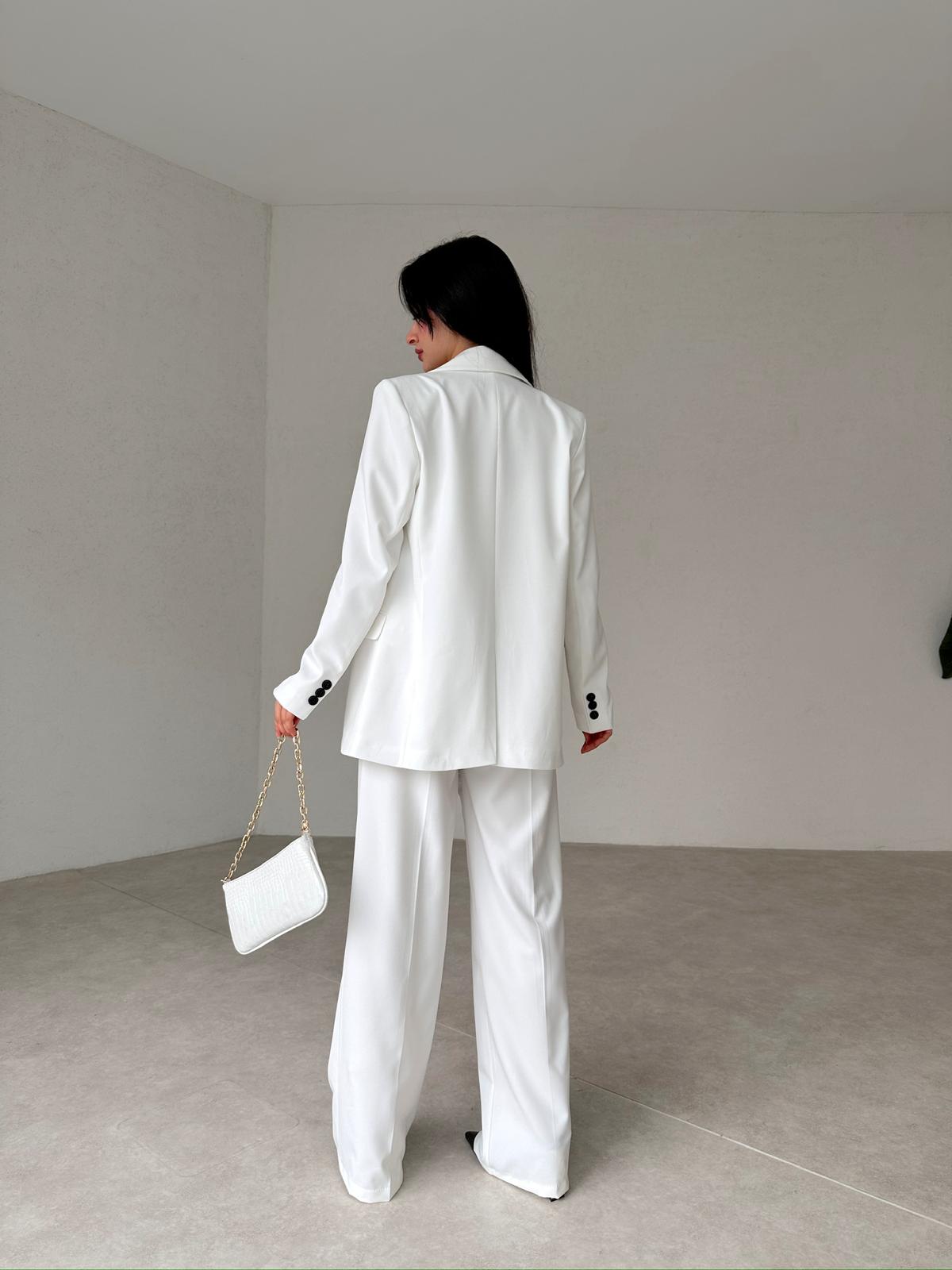 double-breasted pantsuit