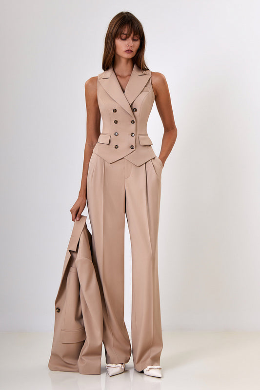 Double-breasted waistcoat and pant set