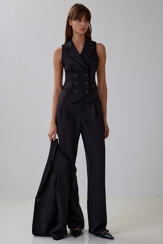 Double-breasted waistcoat and pant set