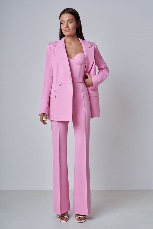 Baby pink 3 piece pantsuit