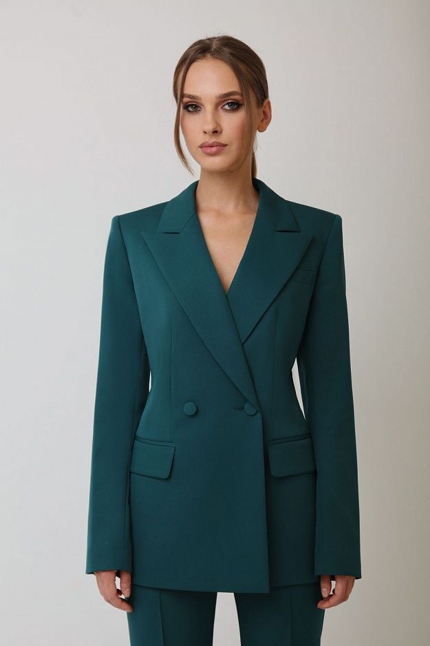 Emerald green 3 piece pantsuit