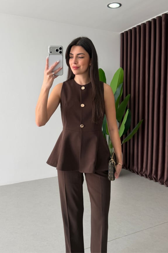 WAISTCOAT RUFFLE AND PANT SET