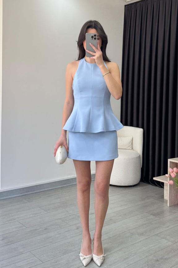 Halter neck skirt set