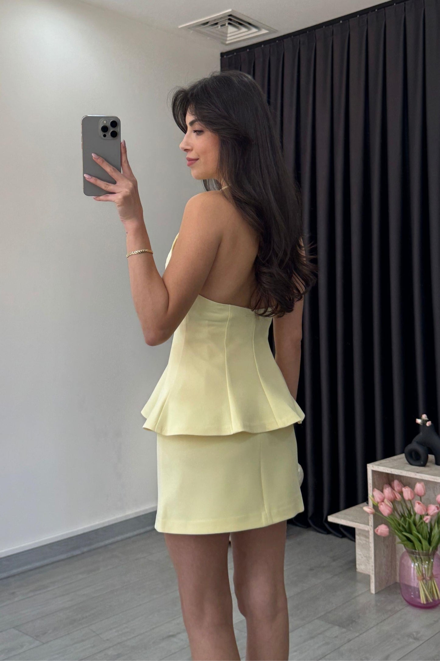 Halter neck skirt set